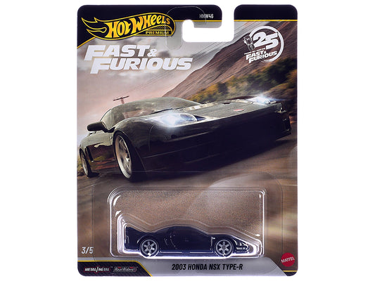 2003 Honda NSX Type-R RHD (Right Hand Drive) Black "Fast Five" (2011) Movie "Fast & Furious" Series Diecast Model Car