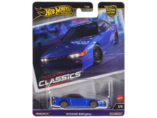 Nissan SilEighty Blue Metallic "Modern Classics" Series Diecast Model Car