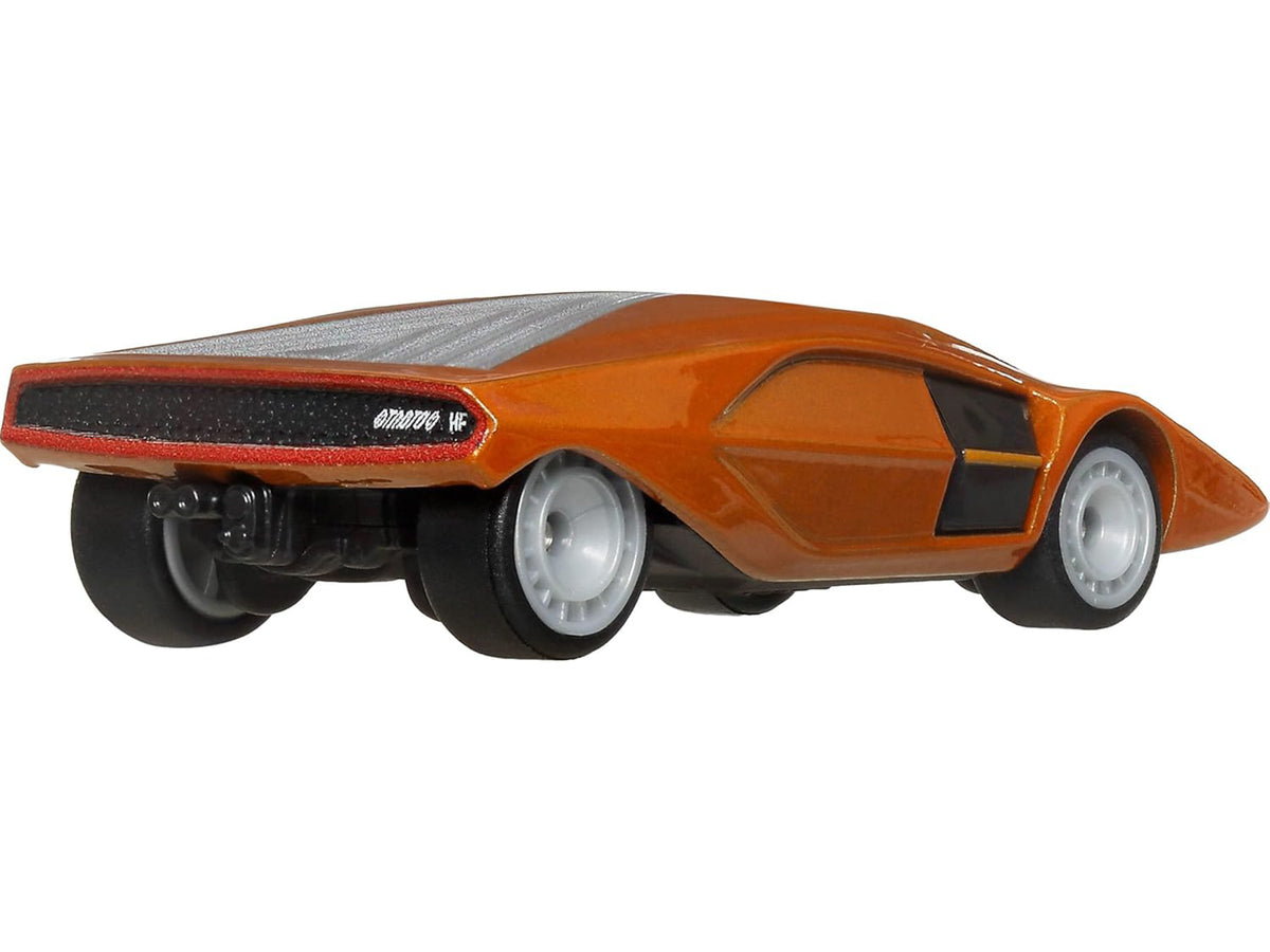 Lancia Stratos Zero Concept Car Orange Metallic "Hammer Drop" Series Diecast Model Car