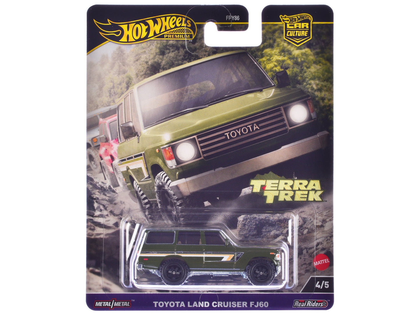 Toyota Land Cruiser FJ60 Green with Stripes "Terra Trek" Series Diecast Model Car