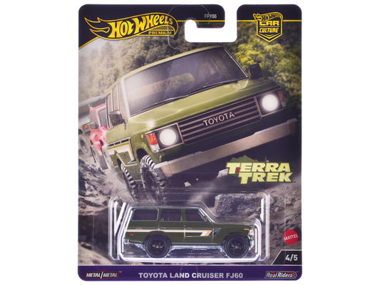 Toyota Land Cruiser FJ60 Green with Stripes "Terra Trek" Series Diecast Model Car