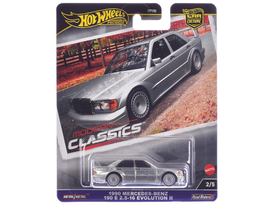 1990 Mercedes-Benz 190 E 2.5-16 Evolution II Silver Metallic "Modern Classics" Series Diecast Model Car