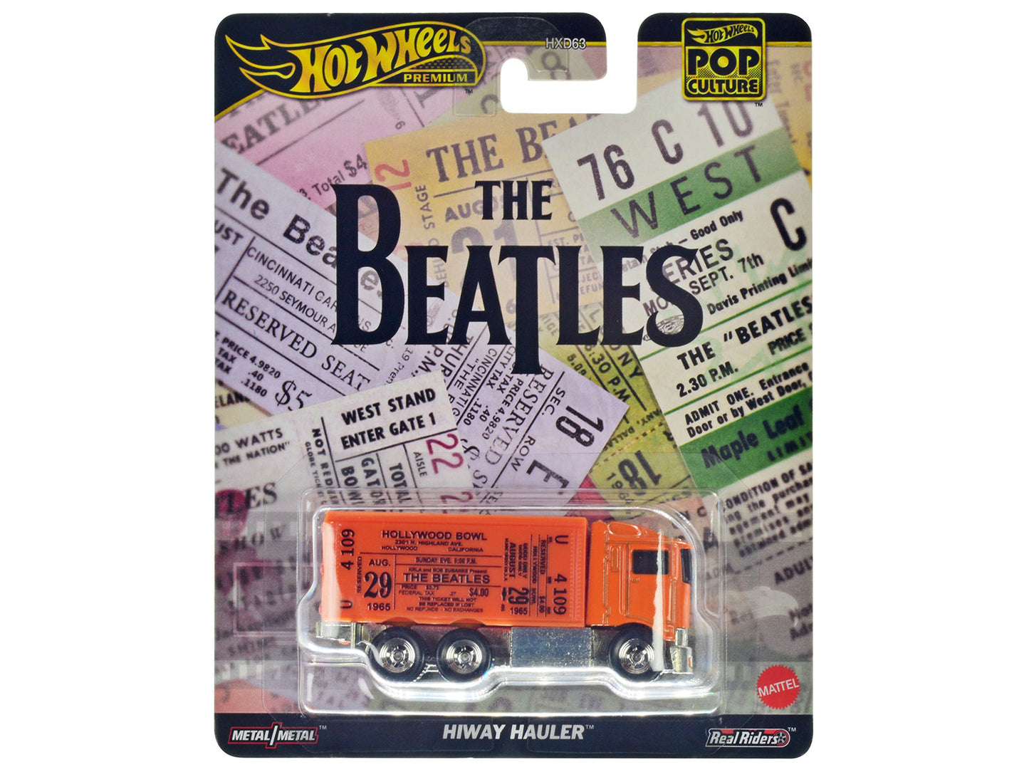 Hiway Hauler Orange with Concert Ticket Graphics "The Beatles" "Pop Culture" Series Diecast Model Car