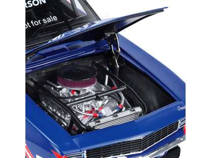 1969 Chevrolet Camaro #5 Kyle Larson "Hendrick Motorsports First Win Tribute" Blue and White with Graphics 1/18 Diecast Model Car