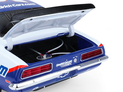 1969 Chevrolet Camaro #5 Kyle Larson "Hendrick Motorsports First Win Tribute" Blue and White with Graphics 1/18 Diecast Model Car