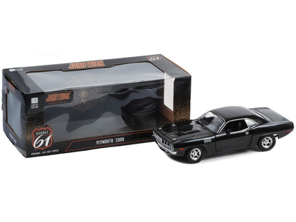Plymouth Barracuda Black "John Wick: Chapter 4" (2023) Movie 1/18 Diecast Model Car