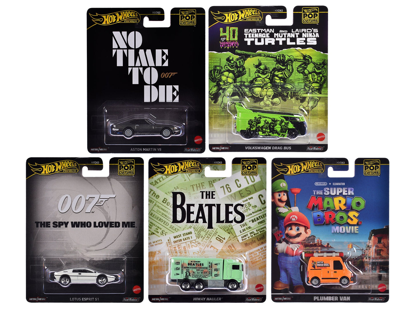 "Pop Culture 2024" 5 piece Set D "Premium Series" Diecast Model Cars