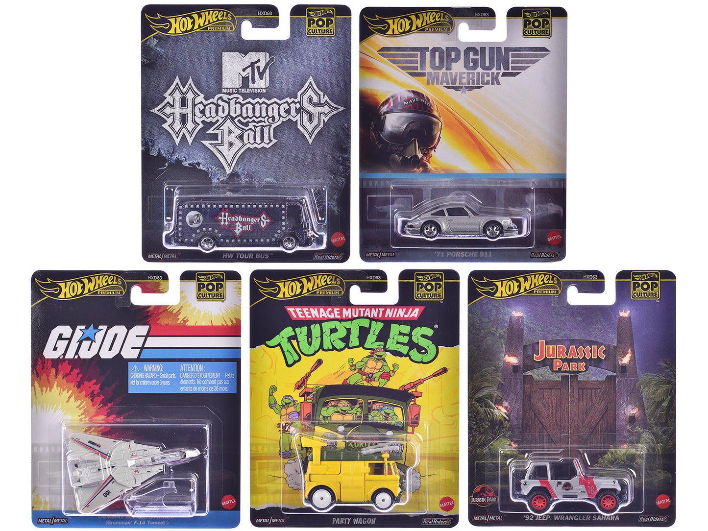 "Pop Culture 2025" 5 piece Set K "Premium Series" Diecast Model Cars