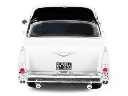 1957 Chevrolet One-Fifty Sedan Black and White 1/64 Diecast Model Car