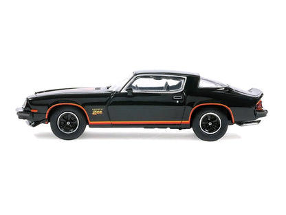 1977 Chevrolet Camaro Z28 Black with Stripes 1/64 Diecast Model Car