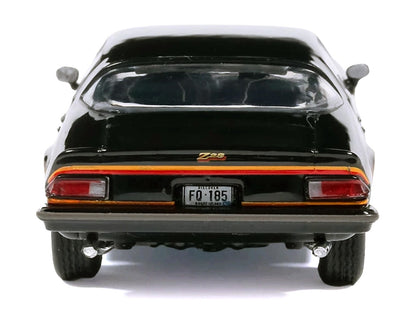 1977 Chevrolet Camaro Z28 Black with Stripes 1/64 Diecast Model Car