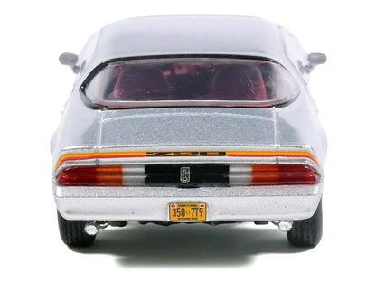 1979 Chevrolet Camaro Z28 Silver Metallic with Stripes and Red Interior 1/64 Diecast Model Car