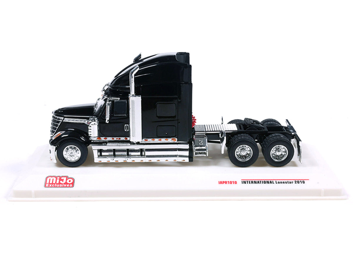 2010 International Lonestar Truck Tractor Black 1/64 Diecast Model