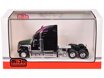 2010 International Lonestar Truck Tractor Black 1/64 Diecast Model