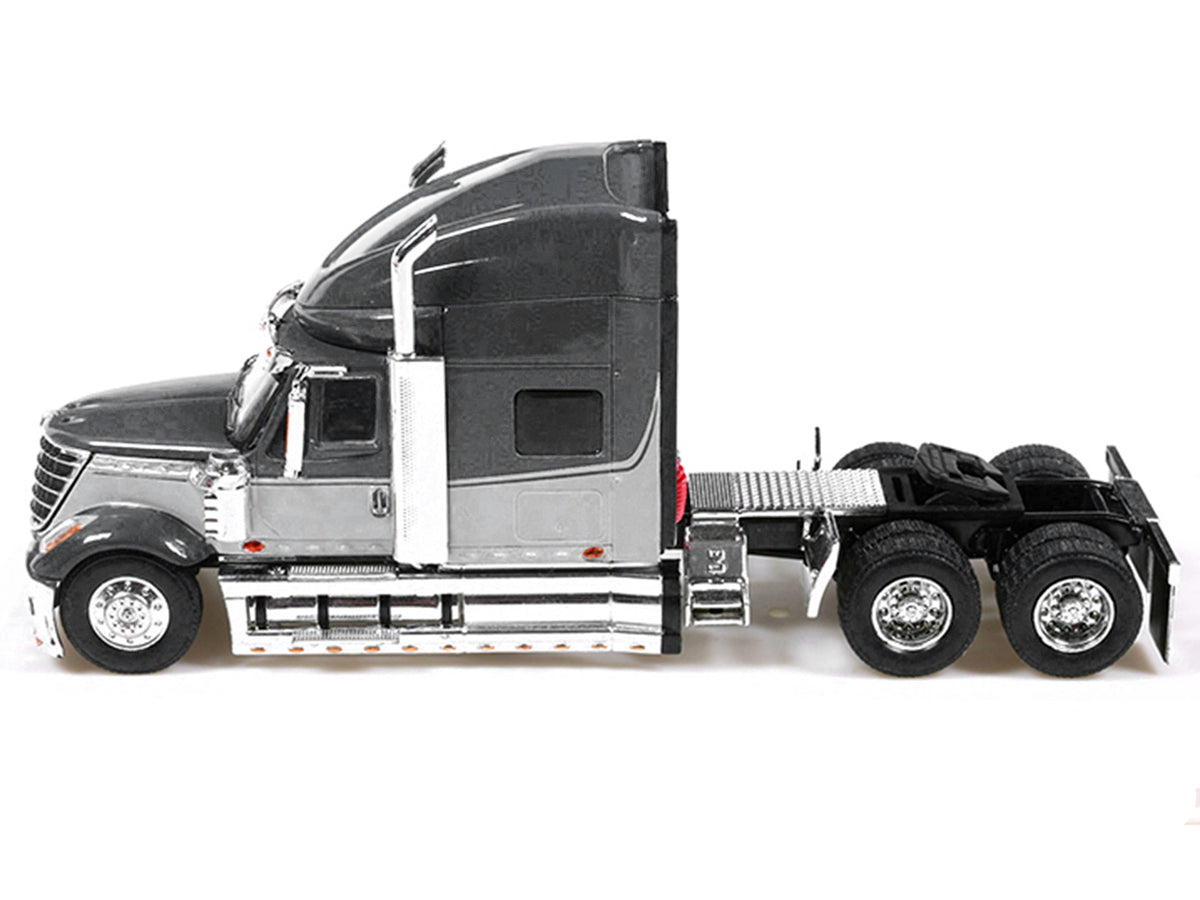 2010 International Lonestar Truck Tractor Gray and Light Gray Two-Tone 1/64 Diecast Model
