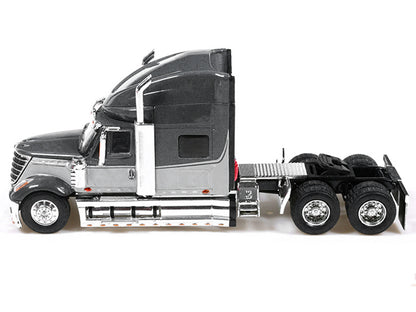 2010 International Lonestar Truck Tractor Gray and Light Gray Two-Tone 1/64 Diecast Model