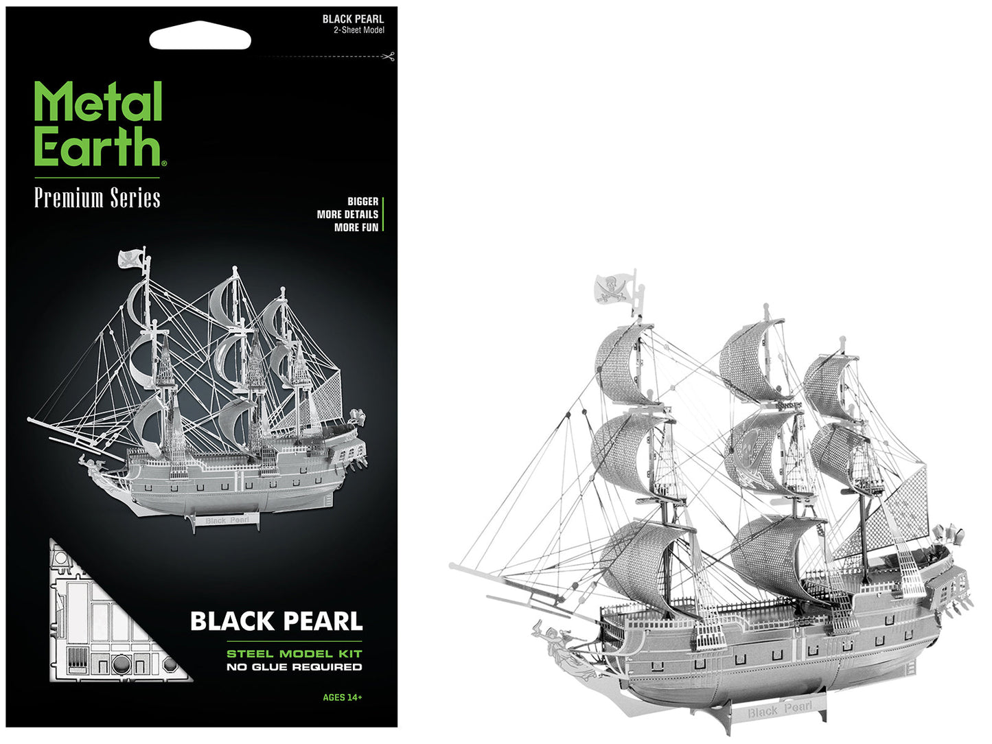 Model Kit Black Pearl Ship (Challenging Difficulty) Steel Model