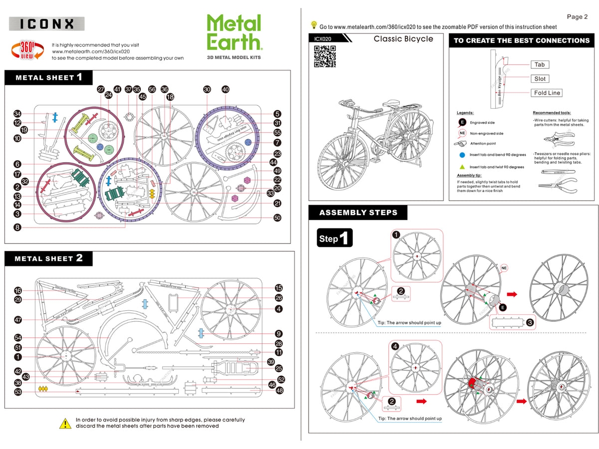 Model Kit Classic Bicycle "Bon Voyage" (Challenging Difficulty) Steel Model