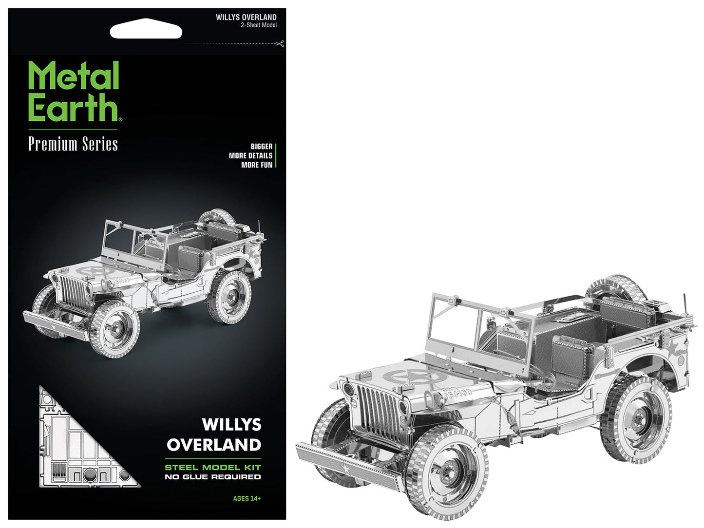 Model Kit Willys Overland Jeep (Challenging Difficulty) Steel Model