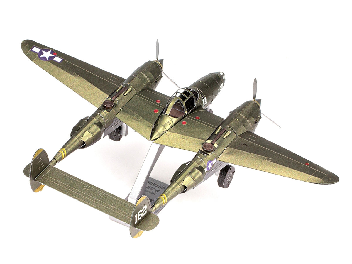 Model Kit Lockheed Martin P-38 Lightning Fighter Aircraft "#162" United States Army Air Forces (Challenging Difficulty) Model
