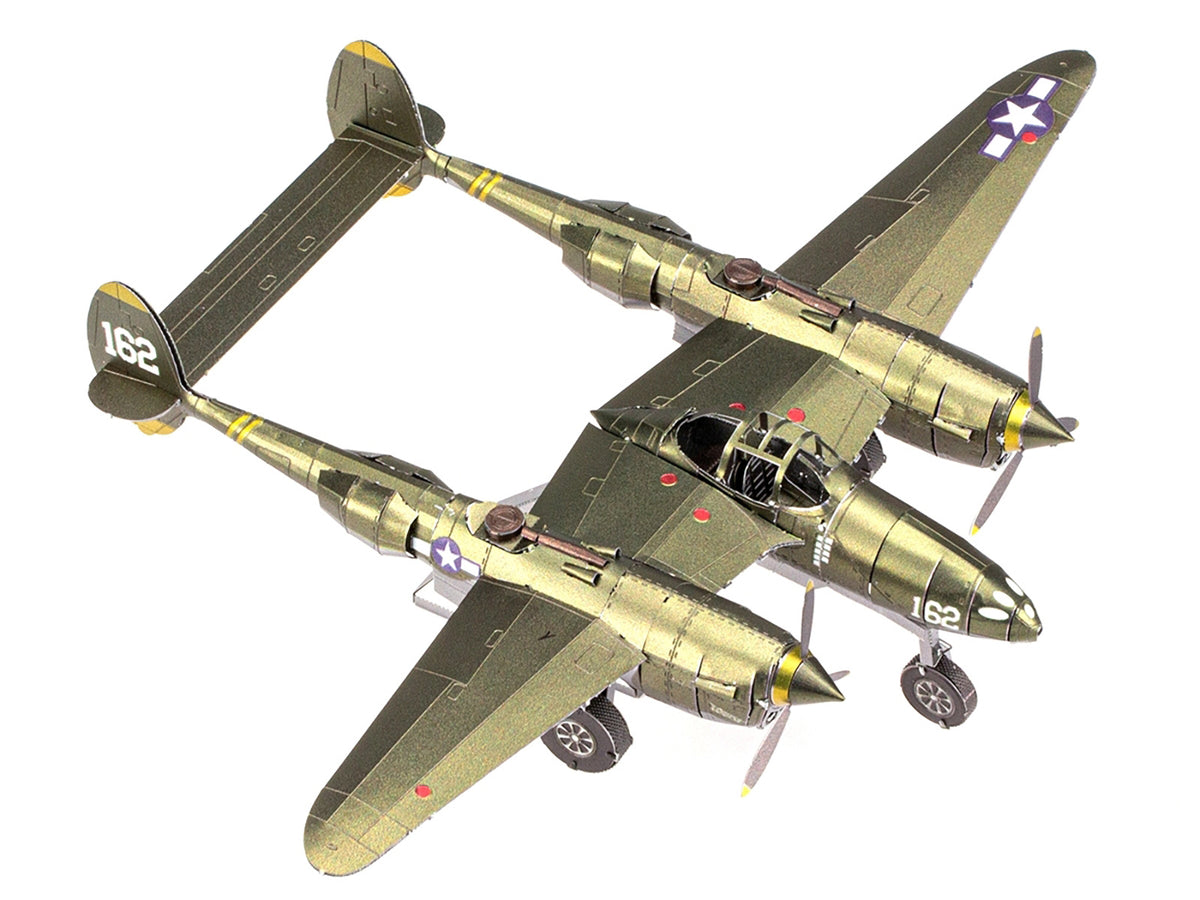 Model Kit Lockheed Martin P-38 Lightning Fighter Aircraft "#162" United States Army Air Forces (Challenging Difficulty) Model