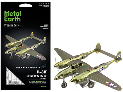 Model Kit Lockheed Martin P-38 Lightning Fighter Aircraft "#162" United States Army Air Forces (Challenging Difficulty) Model