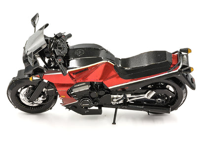 Model Kit Kawasaki GPz900R Motorcycle Red and Black (Challenging Difficulty) Steel Model