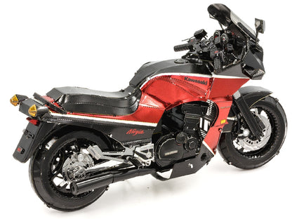 Model Kit Kawasaki GPz900R Motorcycle Red and Black (Challenging Difficulty) Steel Model