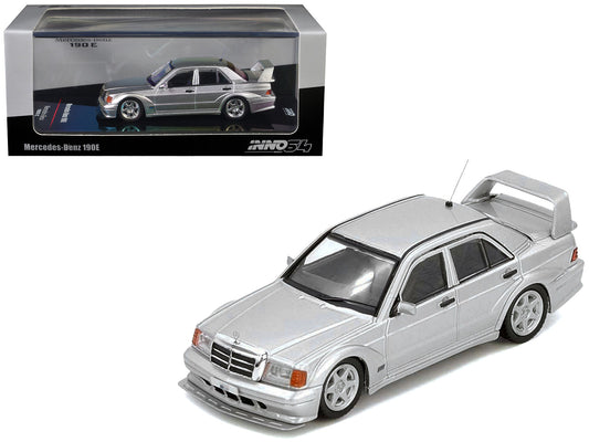 Mercedes-Benz 190E 2.5-16 Evolution II Silver Metallic 1/64 Diecast Model Car