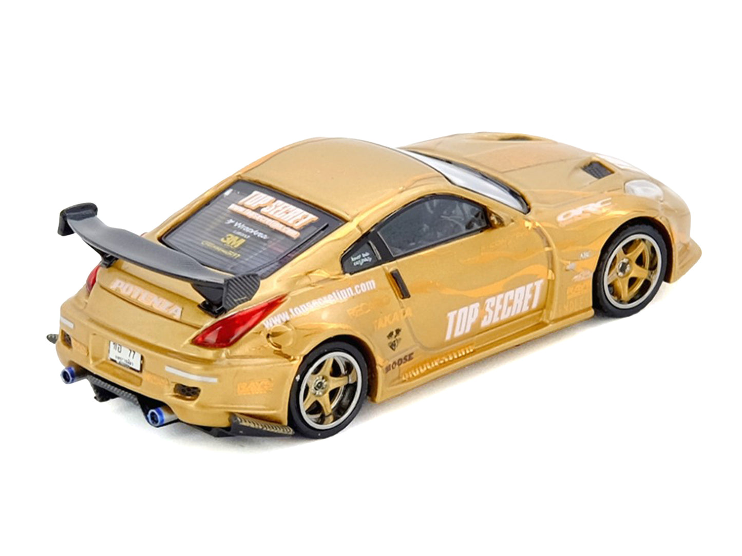 Nissan "Top Secret Thailand" 350Z RHD (Right Hand Drive) Gold Metallic with Graphics 1/64 Diecast Model Car