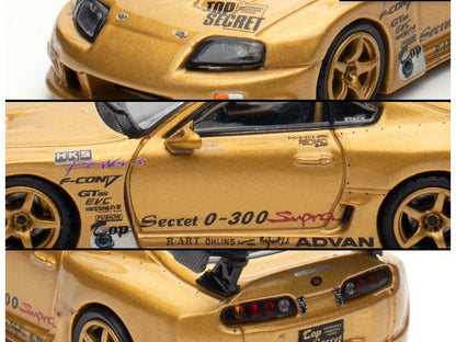 Toyota Supra (A80) "Top Secret" GT300 RHD (Right Hand Drive) Gold Metallic "Tokyo Auto Salon 2025 Event Exclusive" 1/64 Diecast Model Car
