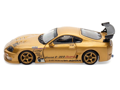 Toyota Supra (A80) "Top Secret" GT300 RHD (Right Hand Drive) Gold Metallic "Tokyo Auto Salon 2025 Event Exclusive" 1/64 Diecast Model Car