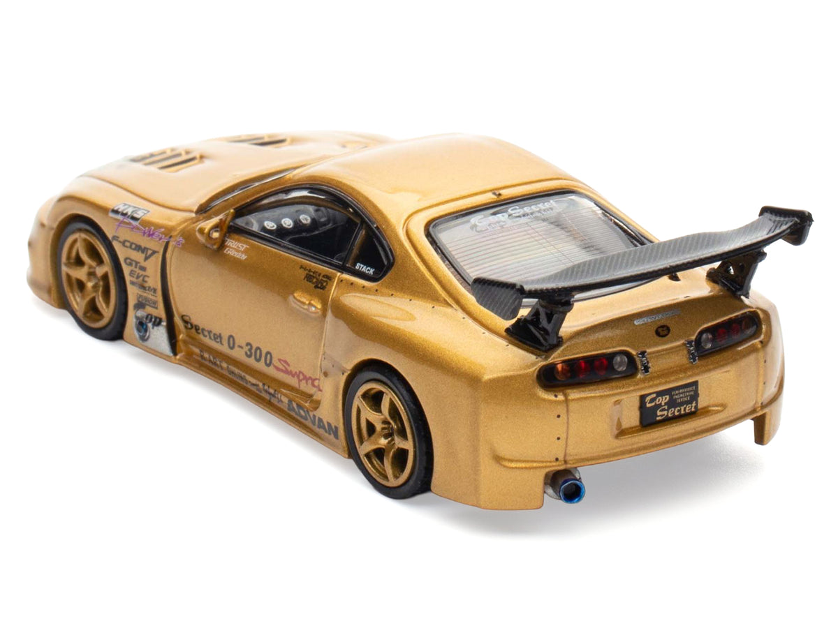 Toyota Supra (A80) "Top Secret" GT300 RHD (Right Hand Drive) Gold Metallic "Tokyo Auto Salon 2025 Event Exclusive" 1/64 Diecast Model Car