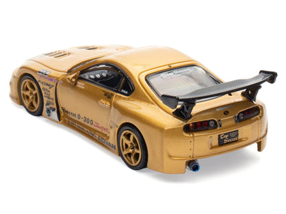 Toyota Supra (A80) "Top Secret" GT300 RHD (Right Hand Drive) Gold Metallic "Tokyo Auto Salon 2025 Event Exclusive" 1/64 Diecast Model Car