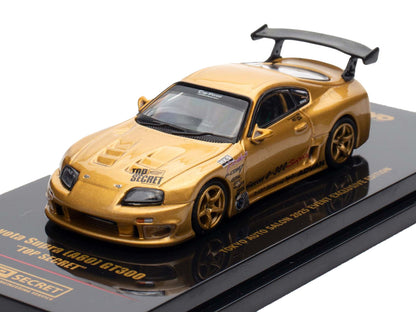 Toyota Supra (A80) "Top Secret" GT300 RHD (Right Hand Drive) Gold Metallic "Tokyo Auto Salon 2025 Event Exclusive" 1/64 Diecast Model Car