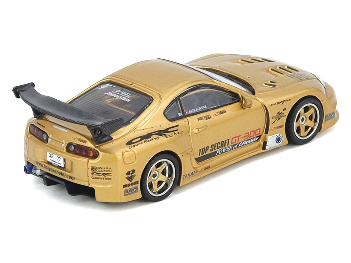 Toyota Supra (A80) "Top Secret Thailand" GT300 RHD (Right Hand Drive) Gold Metallic "Tokyo Auto Salon Kuala Lumpur 2025 Event Exclusive" 1/64 Diecast Model Car