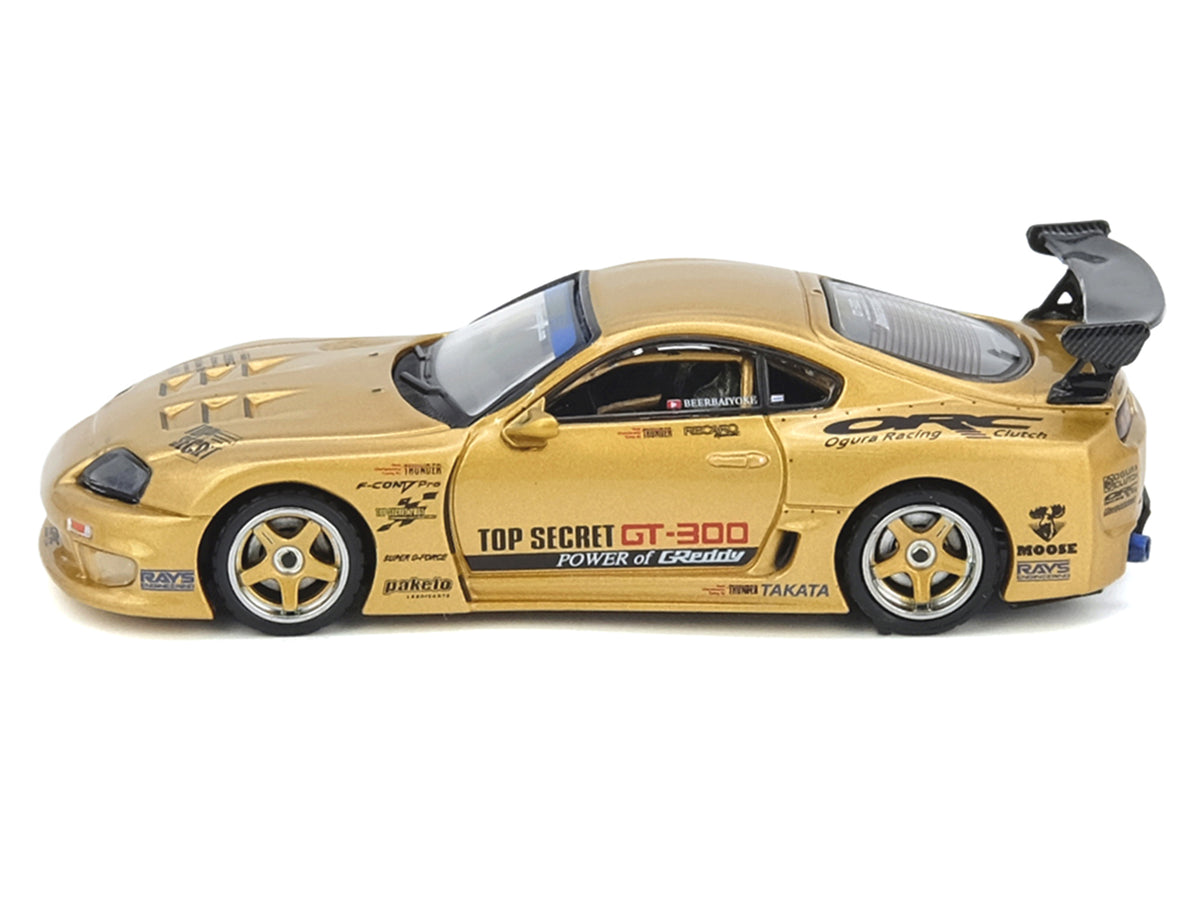 Toyota Supra (A80) "Top Secret Thailand" GT300 RHD (Right Hand Drive) Gold Metallic "Tokyo Auto Salon Kuala Lumpur 2025 Event Exclusive" 1/64 Diecast Model Car