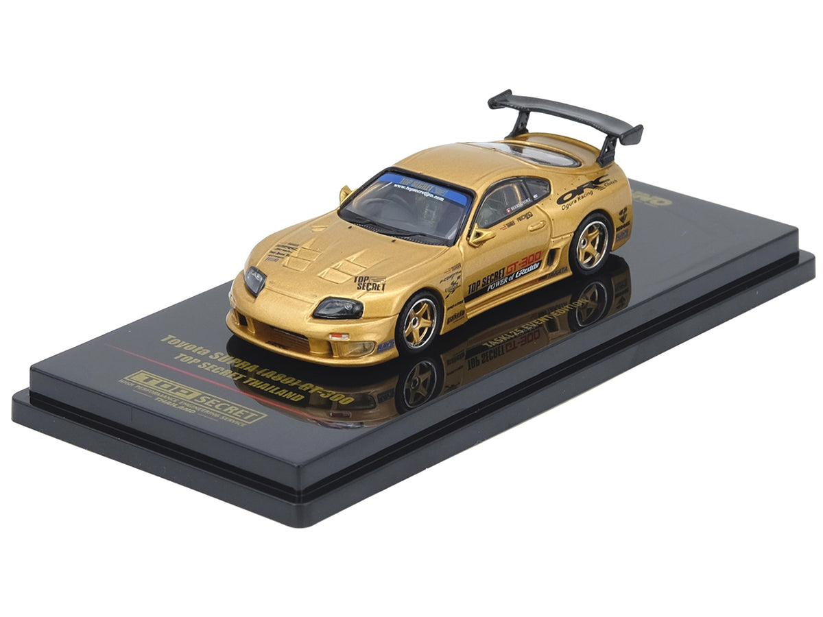 Toyota Supra (A80) "Top Secret Thailand" GT300 RHD (Right Hand Drive) Gold Metallic "Tokyo Auto Salon Kuala Lumpur 2025 Event Exclusive" 1/64 Diecast Model Car
