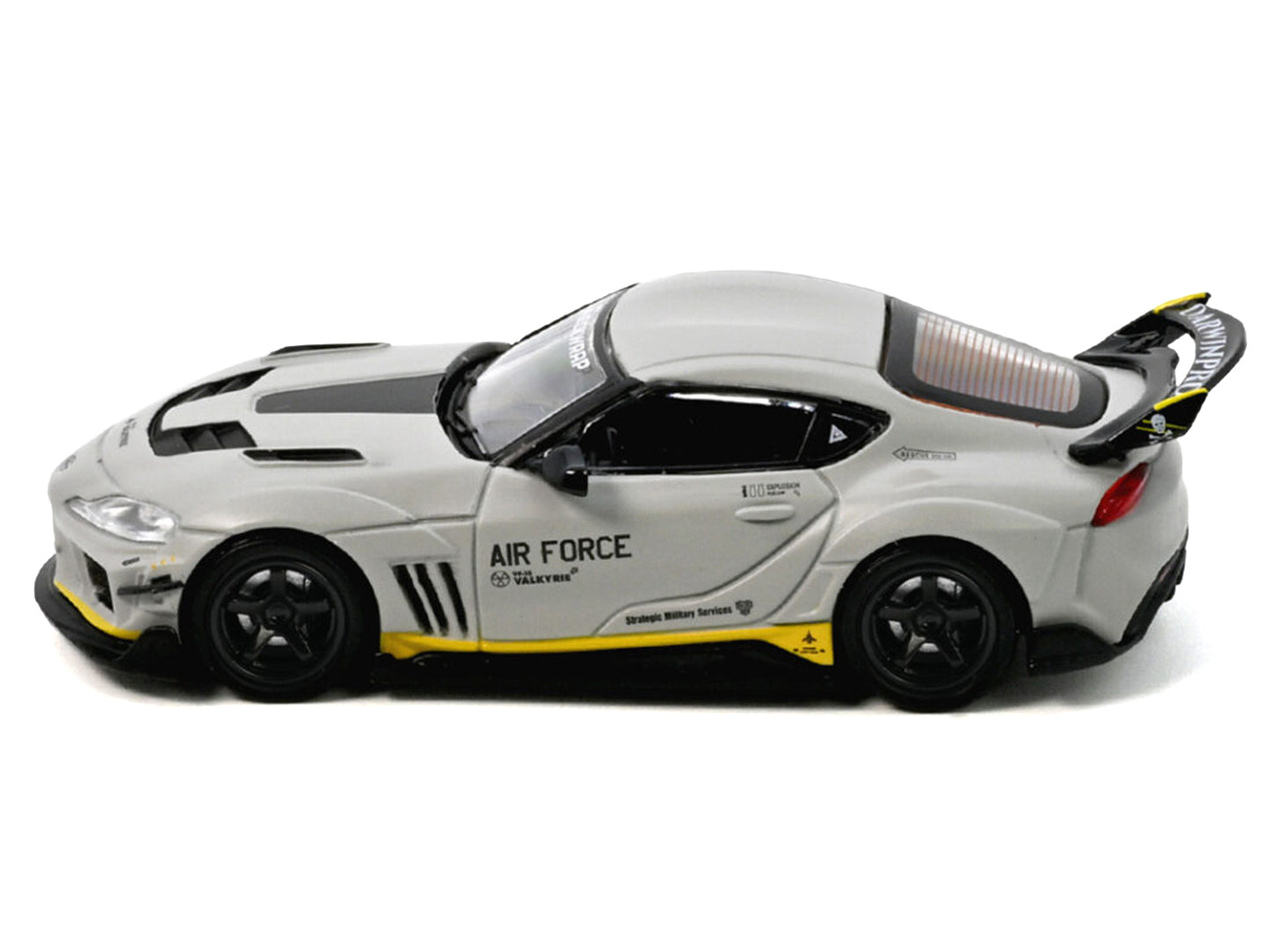 Toyota Supra (A90) WBK DarwinPro "Air Force" Matt Gray with Carbon Accents 1/64 Diecast Model Car