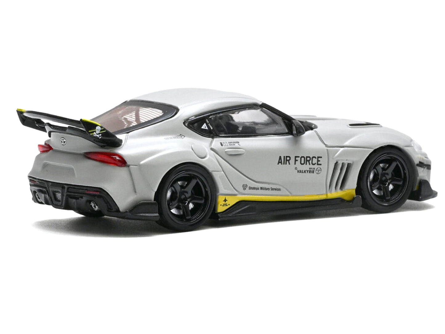 Toyota Supra (A90) WBK DarwinPro "Air Force" Matt Gray with Carbon Accents 1/64 Diecast Model Car