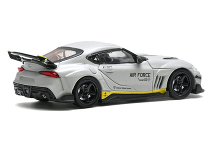 Toyota Supra (A90) WBK DarwinPro "Air Force" Matt Gray with Carbon Accents 1/64 Diecast Model Car