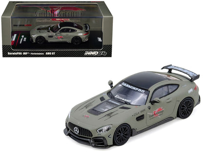 DarwinPRO iMP-Performance AMG GT "Goblin Group" Matt Green with Black Top 1/64 Diecast Model Car