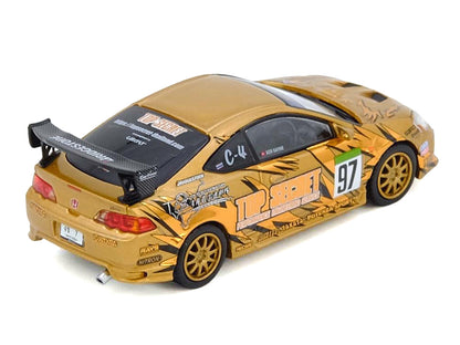 Honda Integra Type R (DC5) RHD (Right Hand Drive) #97 "Top Secret Thailand" Gold Metallic with Graphics "Honda Fest Thailand 2025"1/64 Diecast Model Car