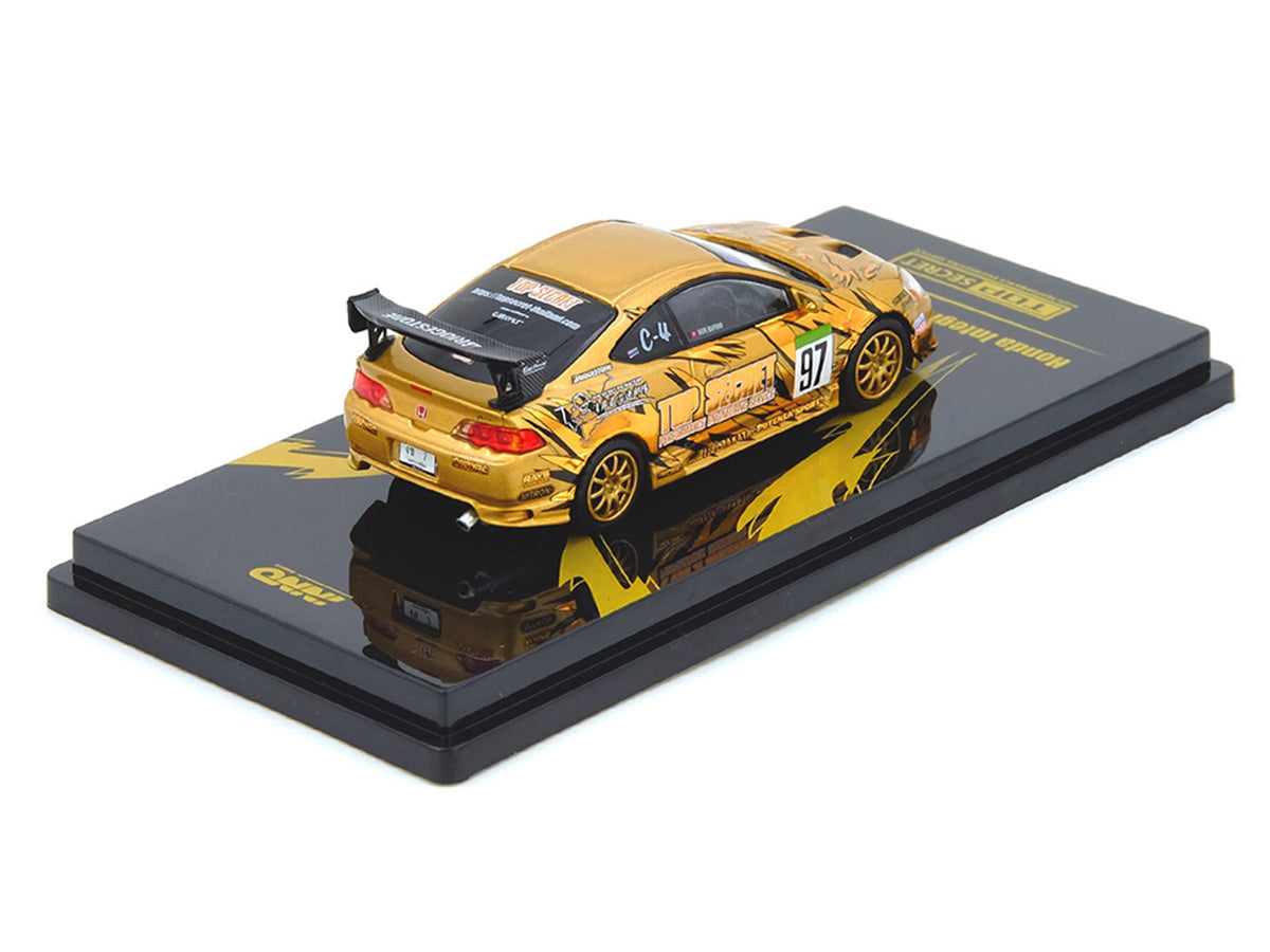 Honda Integra Type R (DC5) RHD (Right Hand Drive) #97 "Top Secret Thailand" Gold Metallic with Graphics "Honda Fest Thailand 2025"1/64 Diecast Model Car