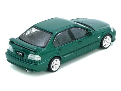 Honda Civic Ferio Si (EK) RHD (Right Hand Drive) Green Metallic 1/64 Diecast Model Car