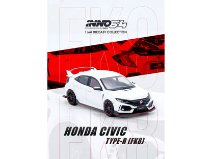Honda Civic Type R (FK8) RHD (Right Hand Drive) White 1/64 Diecast Model Car