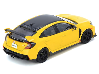 Honda Civic Type R (FK8) RHD (Right Hand Drive) Yellow with Black Top 1/64 Diecast Model Car