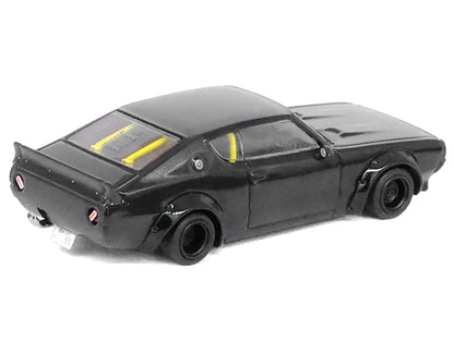 Nissan Skyline 2000 GT-R (KPGC110) RHD (Right Hand Drive) "LB-Works" Black 1/64 Diecast Model Car