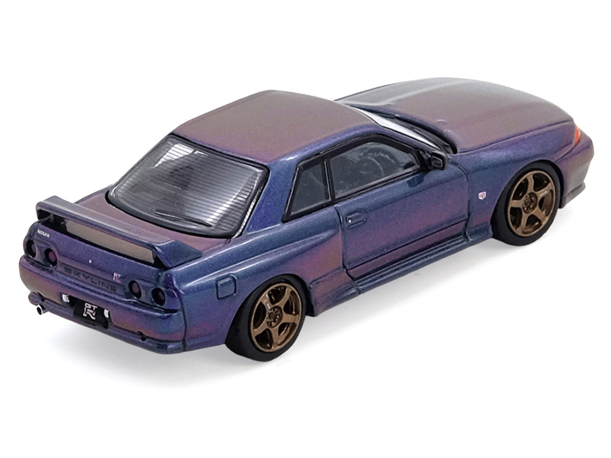 Nissan Skyline GT-R (R32) RHD (Right Hand Drive) Midnight Purple Metallic "Australian Special Edition" 1/64 Diecast Model Car
