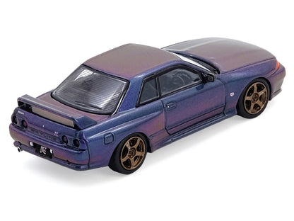 Nissan Skyline GT-R (R32) RHD (Right Hand Drive) Midnight Purple Metallic "Australian Special Edition" 1/64 Diecast Model Car